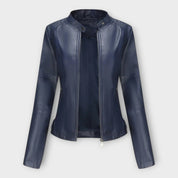 Δερμάτινο Κομψό  Σακάκι με Μοντέρνα Γραμμή και Διαχρονικό Στυλ