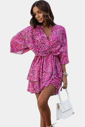 Φόρεμα Eliza Μίνι με μπροστινό κόμπο και βολάν