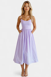 Marvelle Αέρινο Μίντι Φόρεμα χωρίς Μανίκια