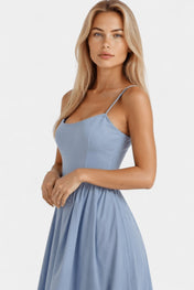 Marvelle Αέρινο Μίντι Φόρεμα χωρίς Μανίκια