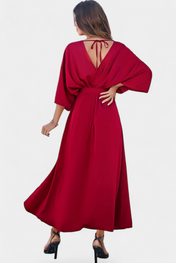 Milly Εlegant φόρεμα με φιόγκο και άνοιγμα