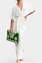 Mayleen Σταυρωτό Σετ με Μπροστινό Φιόγκο και Ίσιο Παντελόνι